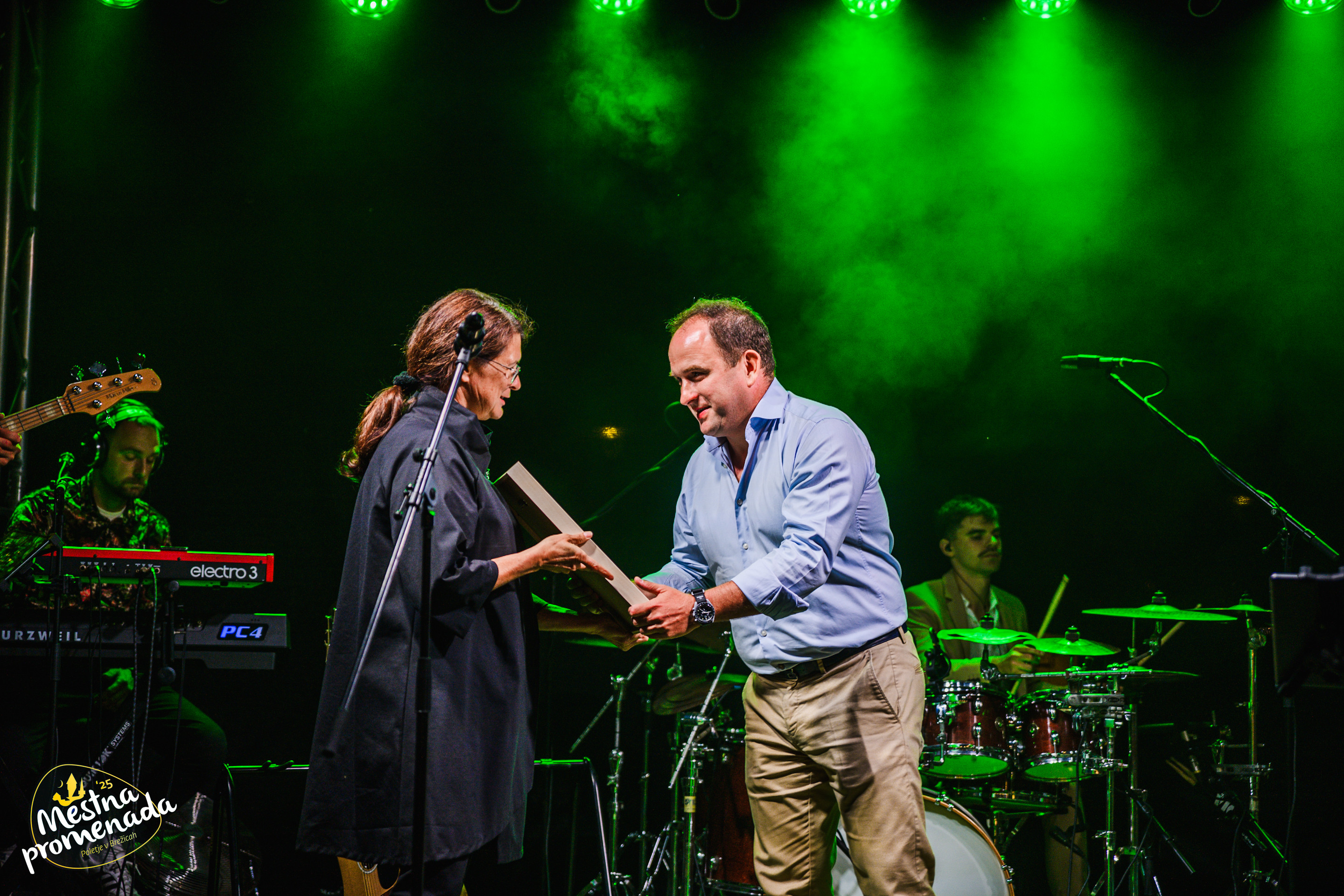 Otvoritveni večer Mestne promenade Brežice 2025 zaznamovalo prestižno priznanje Slovenia Green Destination Platinum