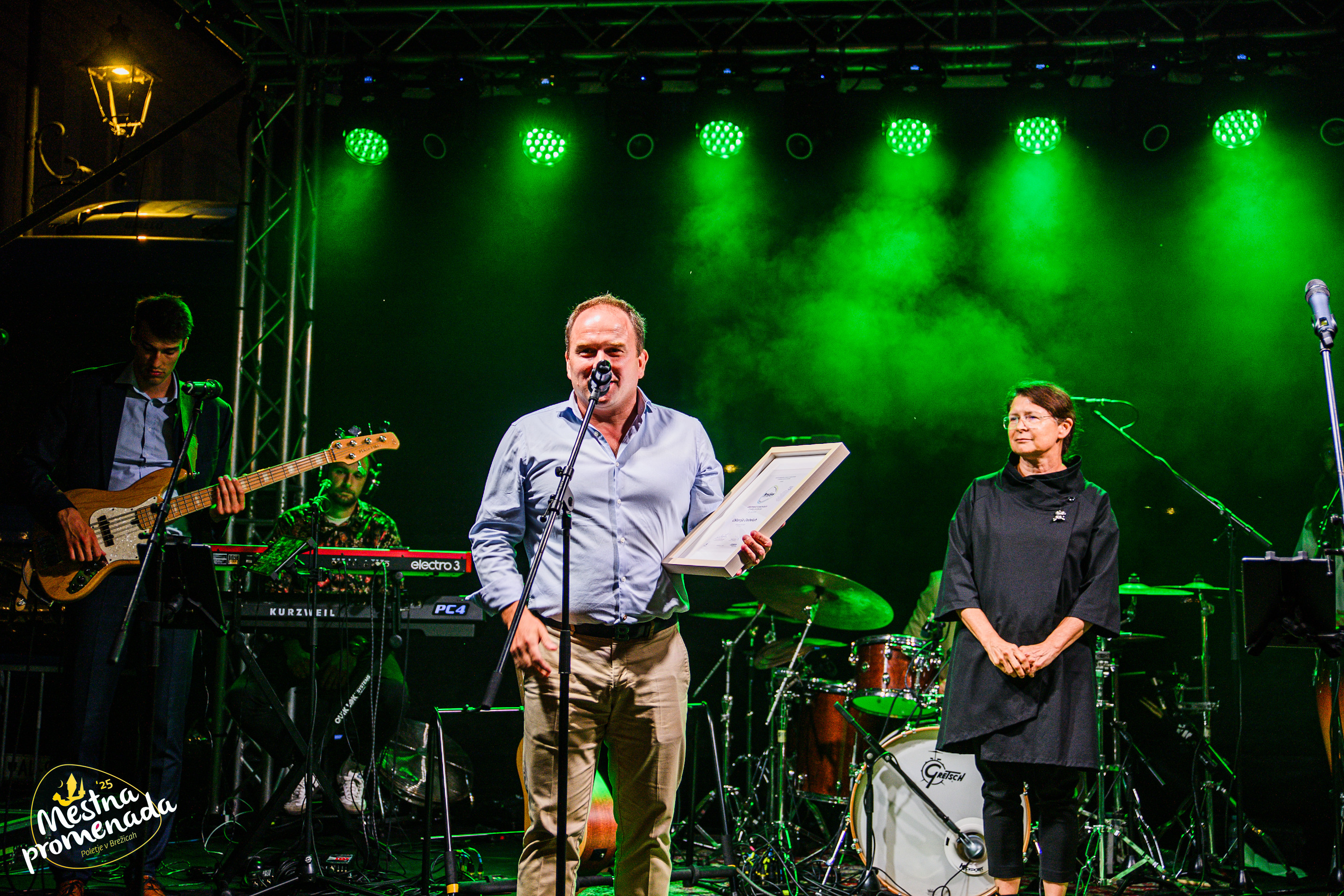 Otvoritveni večer Mestne promenade Brežice 2025 zaznamovalo prestižno priznanje Slovenia Green Destination Platinum