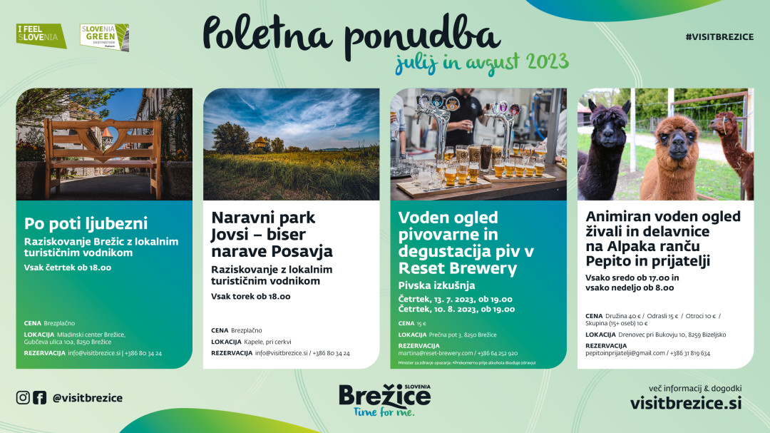 Poletna ponudba julij, avgust 2023