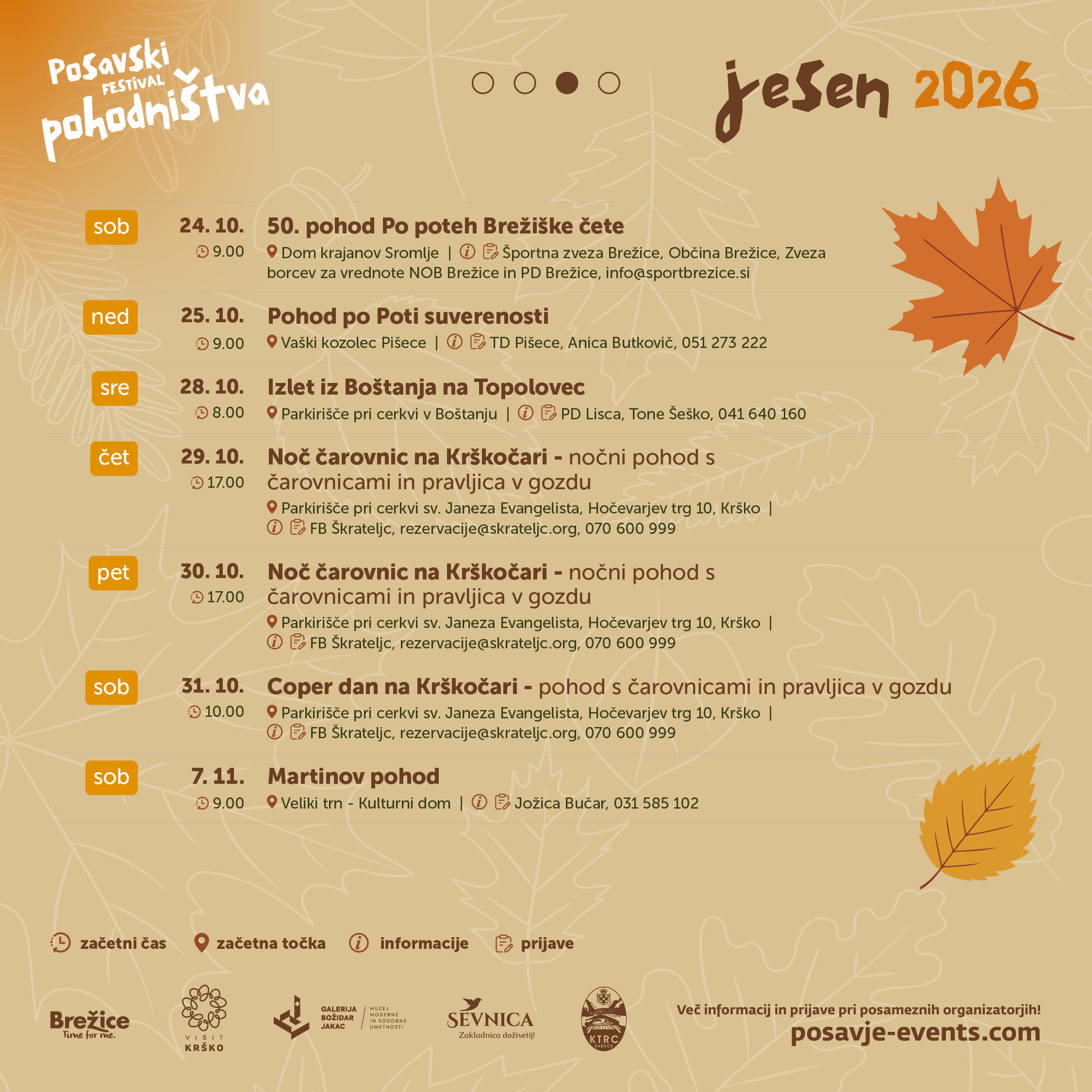 Posavski festival pohodništva 2026 - jesen