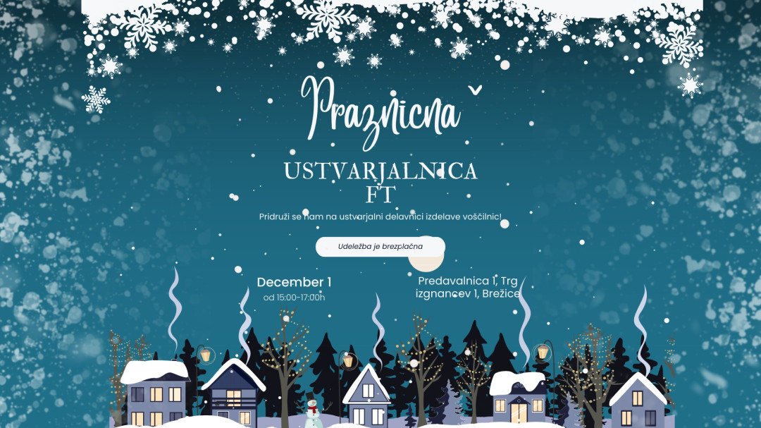 Praznična ustvarjalnica FT - izdelava voščilnic