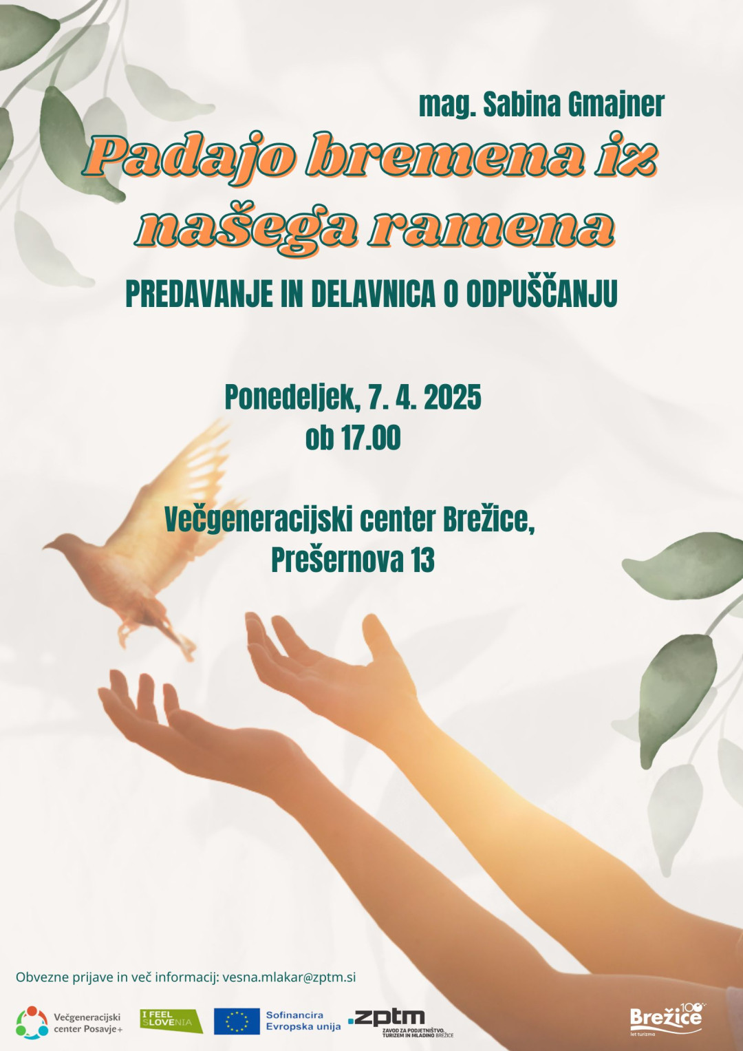 Predavanje in delavnica o odpuščanju