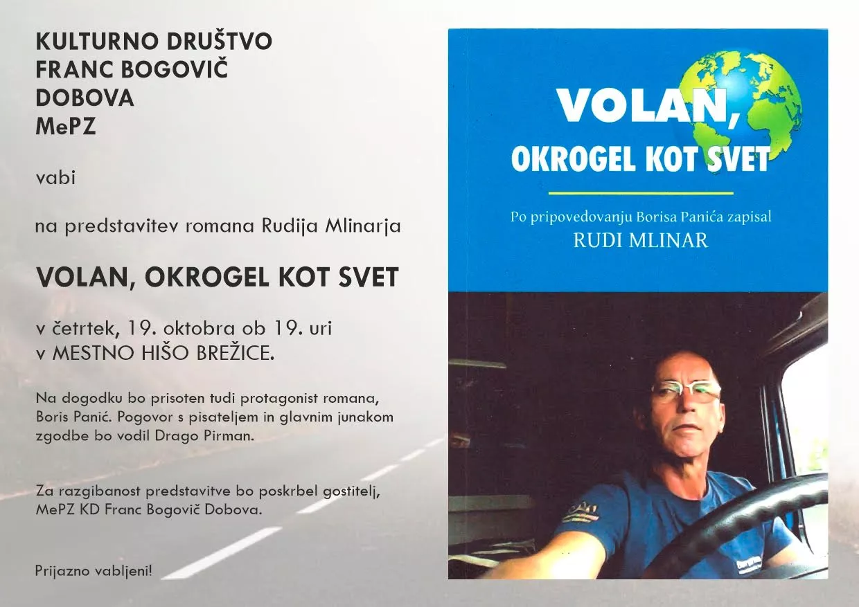 Predstavitev romana Rudija Mlinarja: Volan, okrogel kot svet