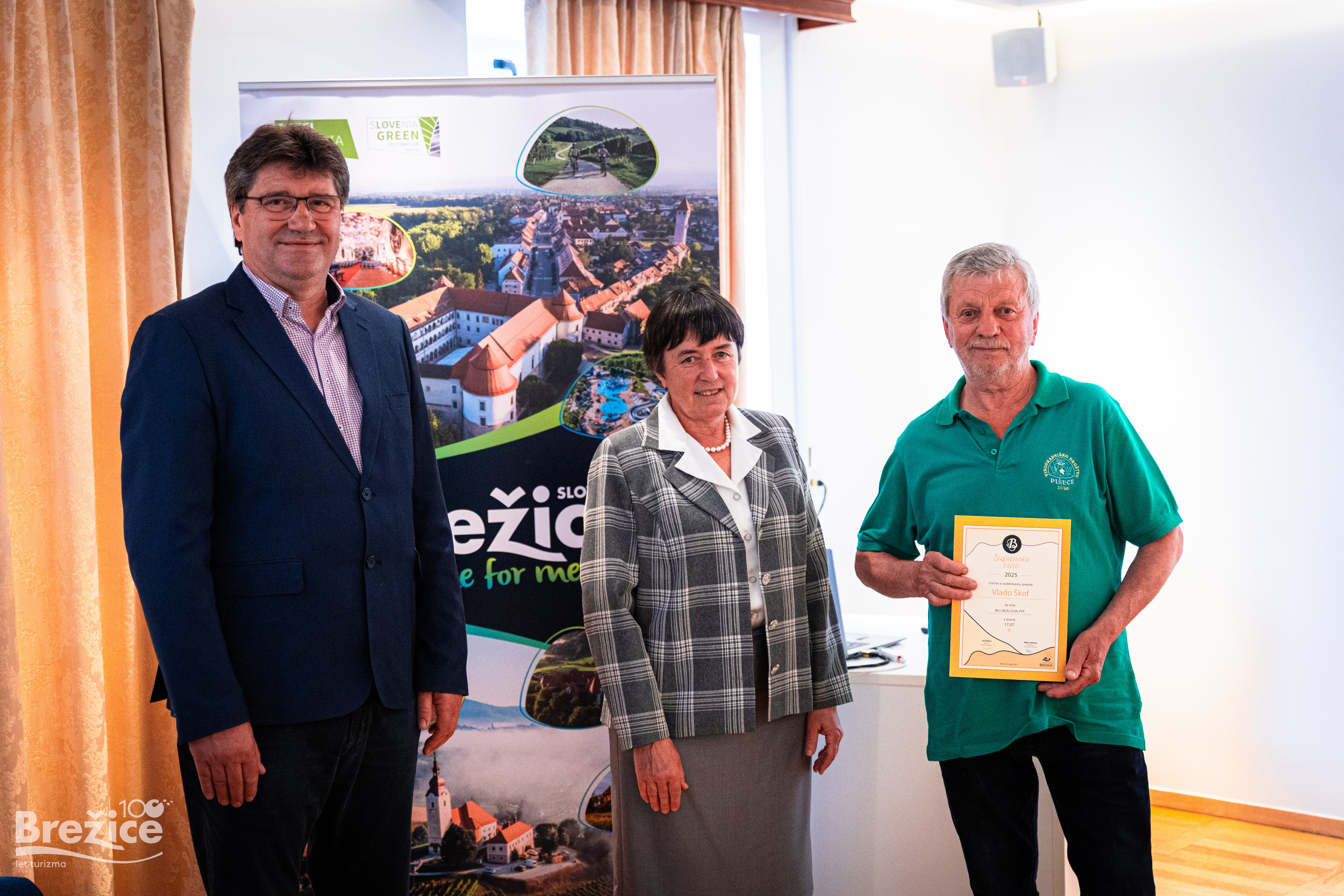 Razglasitev rezultatov izbora Županovo vino 2025 v Brežicah