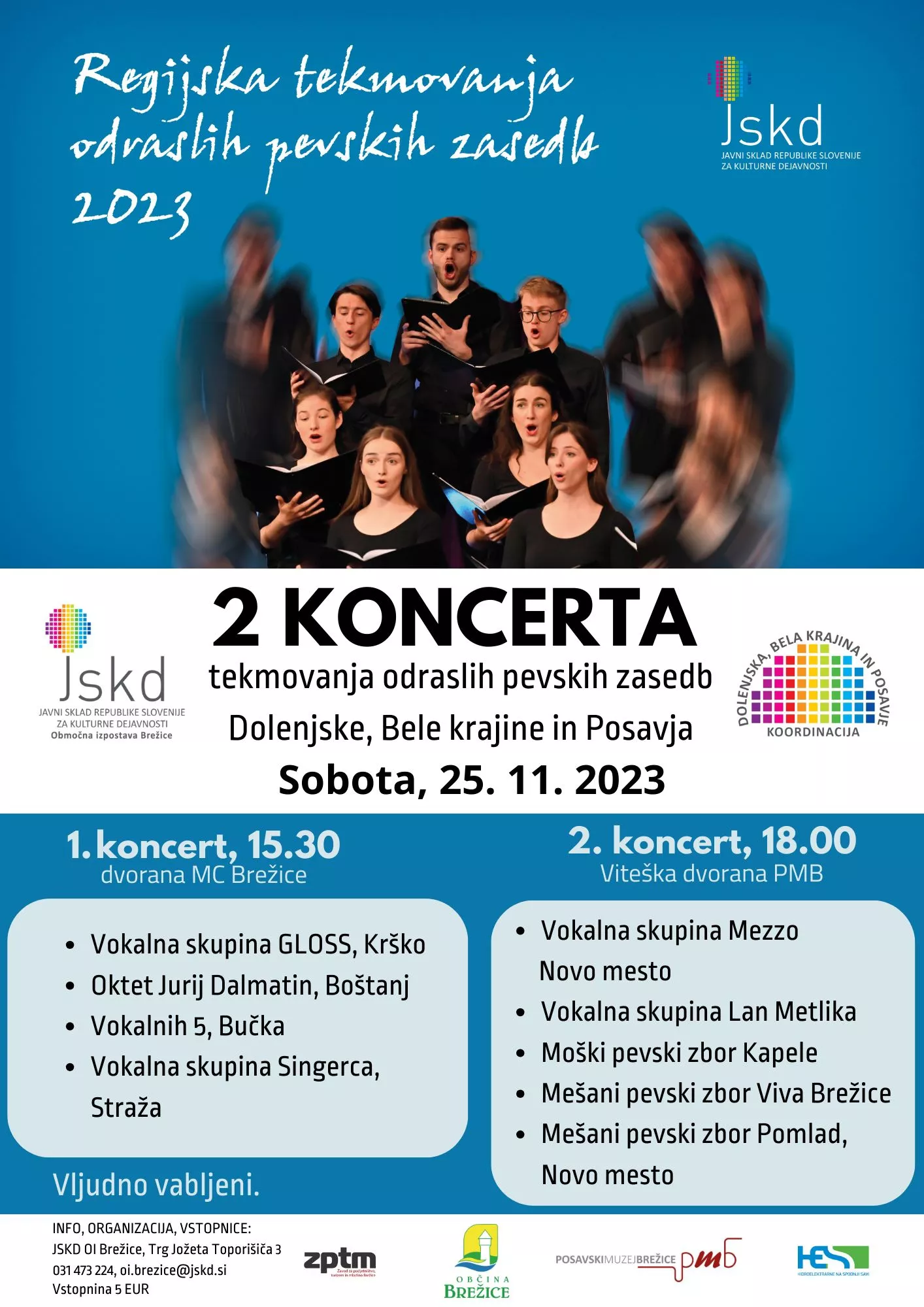 Regijsko tekmovanje odraslih pevskih zasedb Dolenjske, Bele krajine in Posavja
