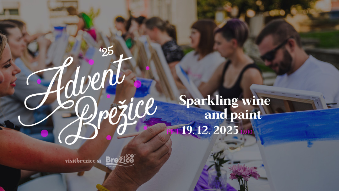 Sparkling wine and paint