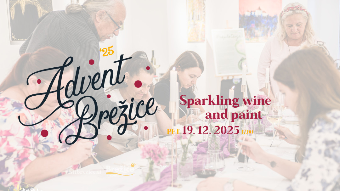 Sparkling wine and paint