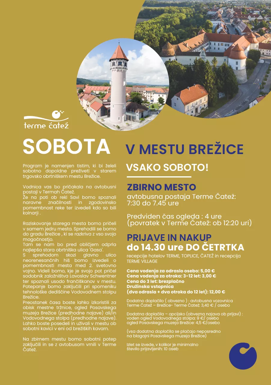 Terme Čatež izleti v poletju 2023