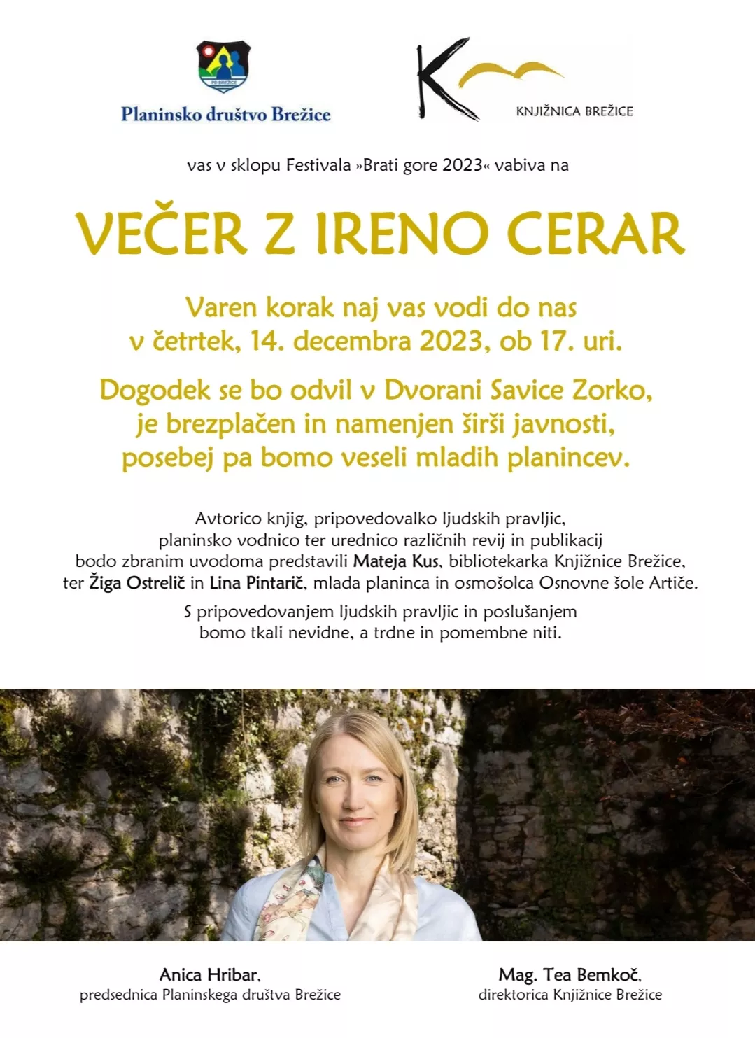 Večer z Ireno Cerar